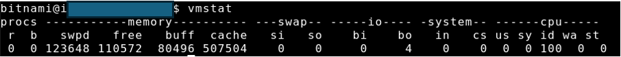 vmstat確認画面
