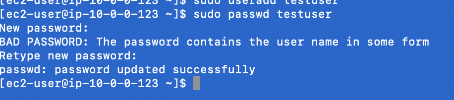 testuser作成テスト
