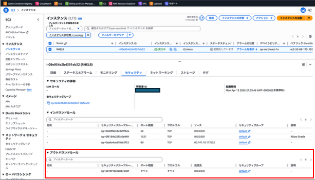 EC2ダッシュボード確認